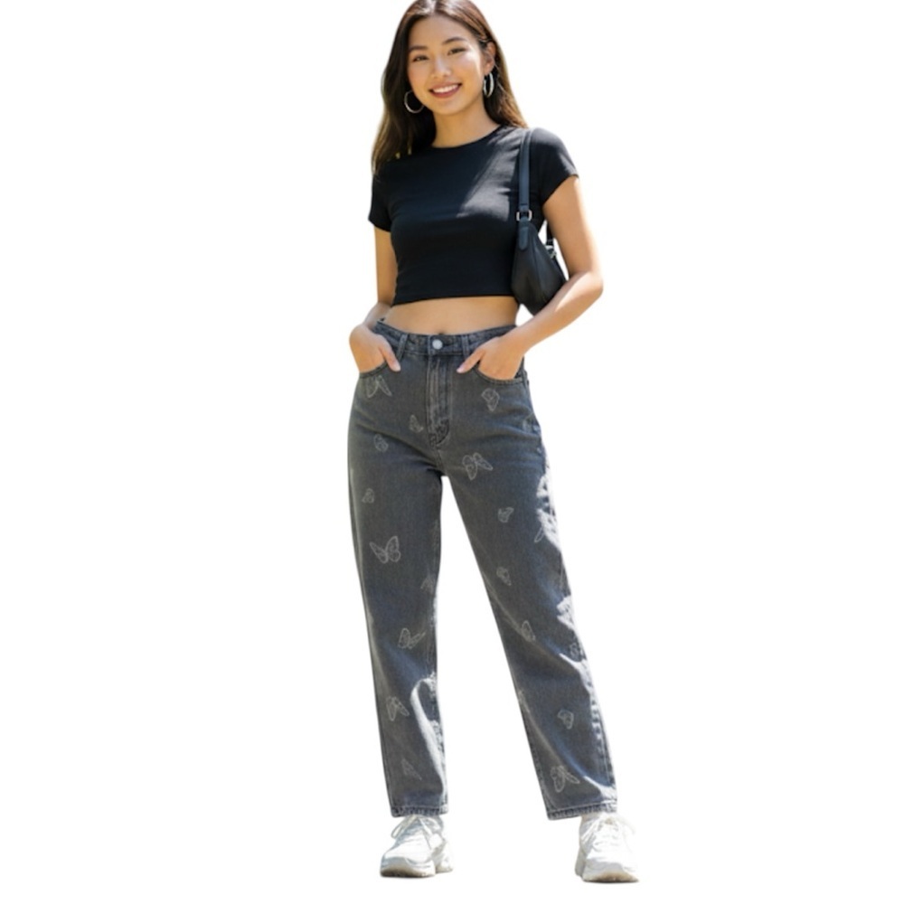 Simple Society Jeans with Butterfly Print size 9/29